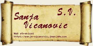 Sanja Vicanović vizit kartica